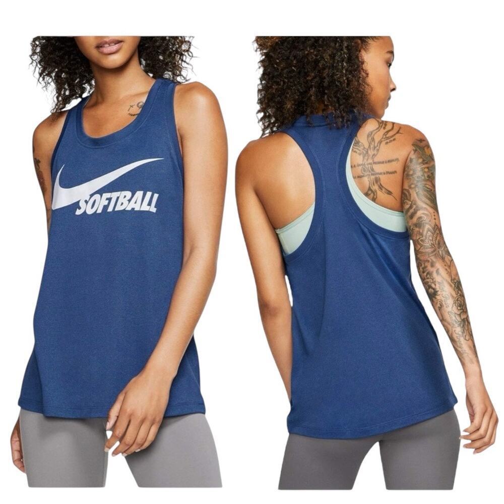 Navy Blue Nike Women's small Legend Softball Tank Top -
Dri-fit​​